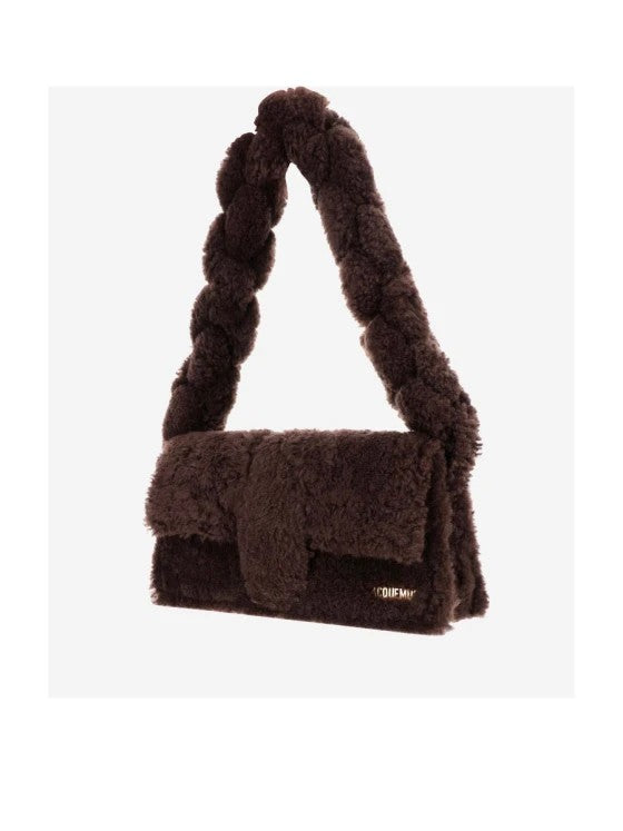 Jacquemus Le Bambidou Fur Shoulder Bag 'Dark Brown'