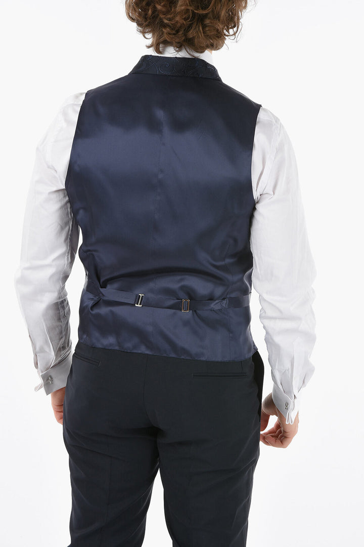 Corneliani CC COLLECTION Embroidered CERIM. RESET Waistcoat with Hidden