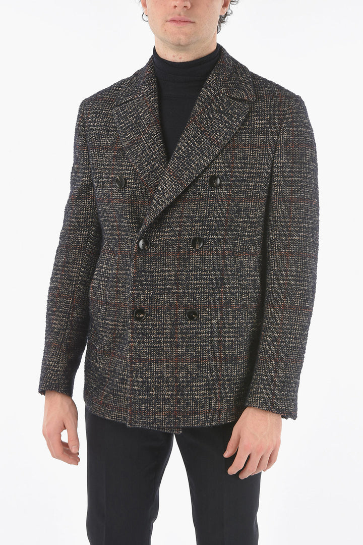 Corneliani CC COLLECTION O. WEAR Double-breasted DELTA Tweed Fabric Coa