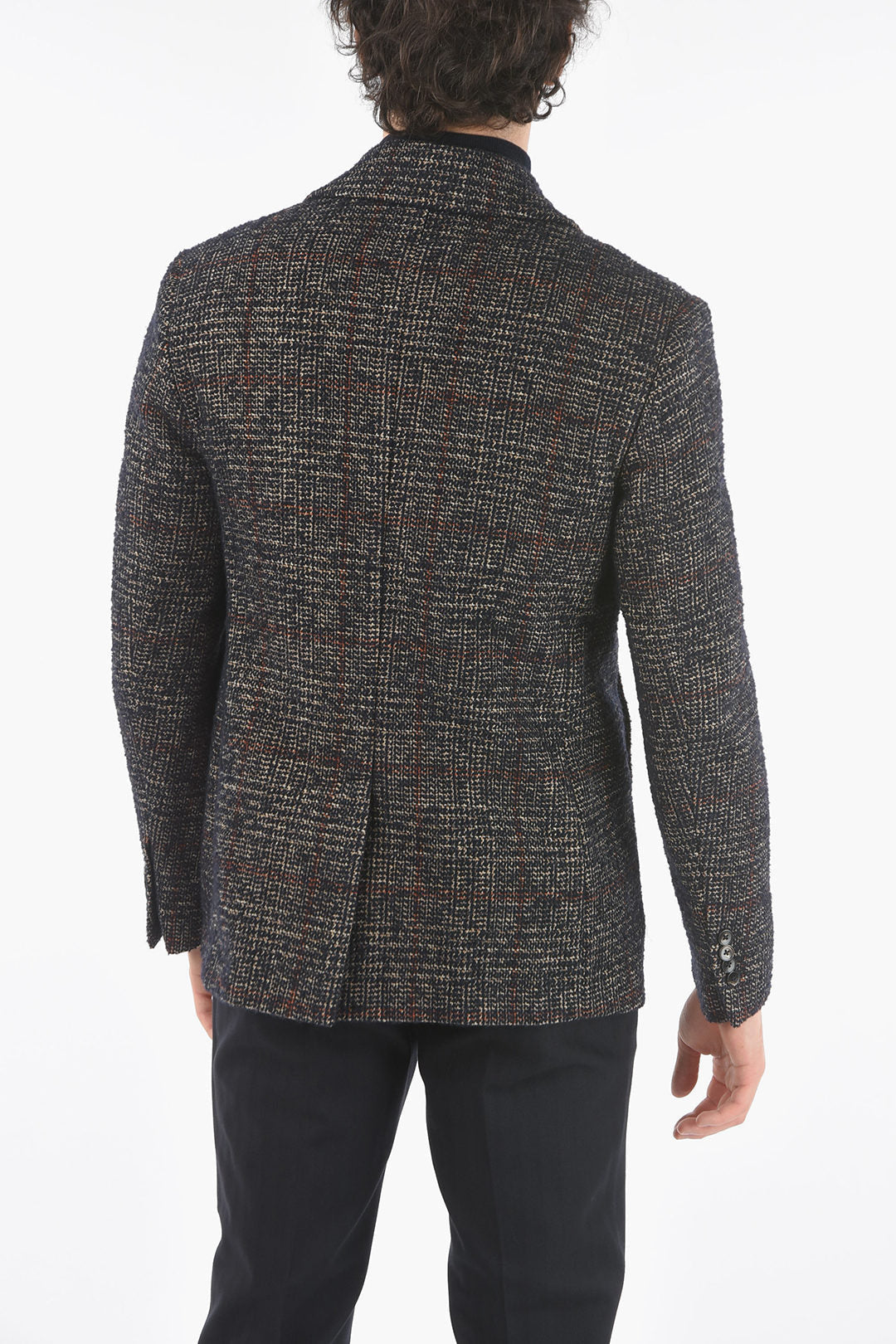 Corneliani CC COLLECTION O. WEAR Double-breasted DELTA Tweed Fabric Coa