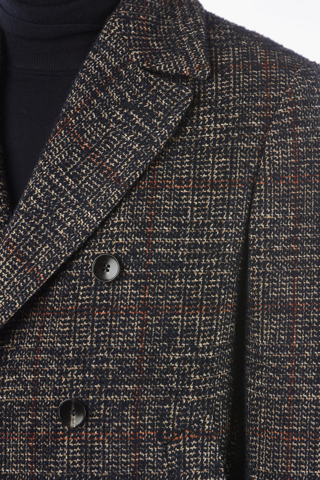 Corneliani CC COLLECTION O. WEAR Double-breasted DELTA Tweed Fabric Coa