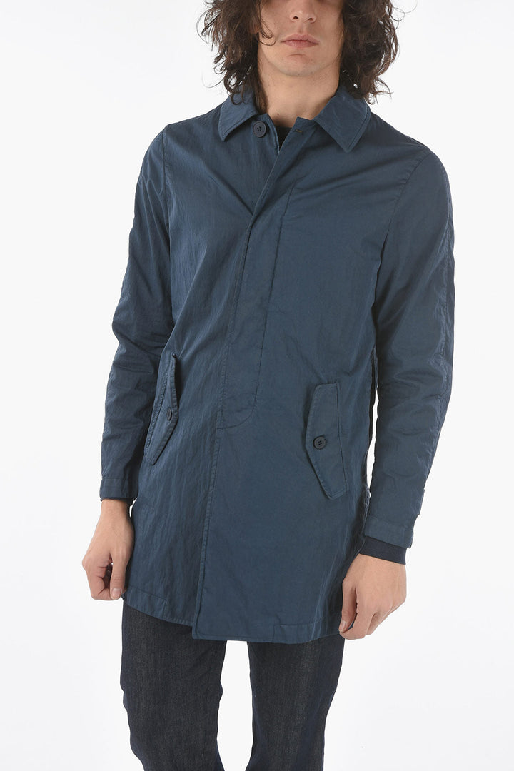 Corneliani CC COLLECTION O.WEAR hidden closure balmacaan coat