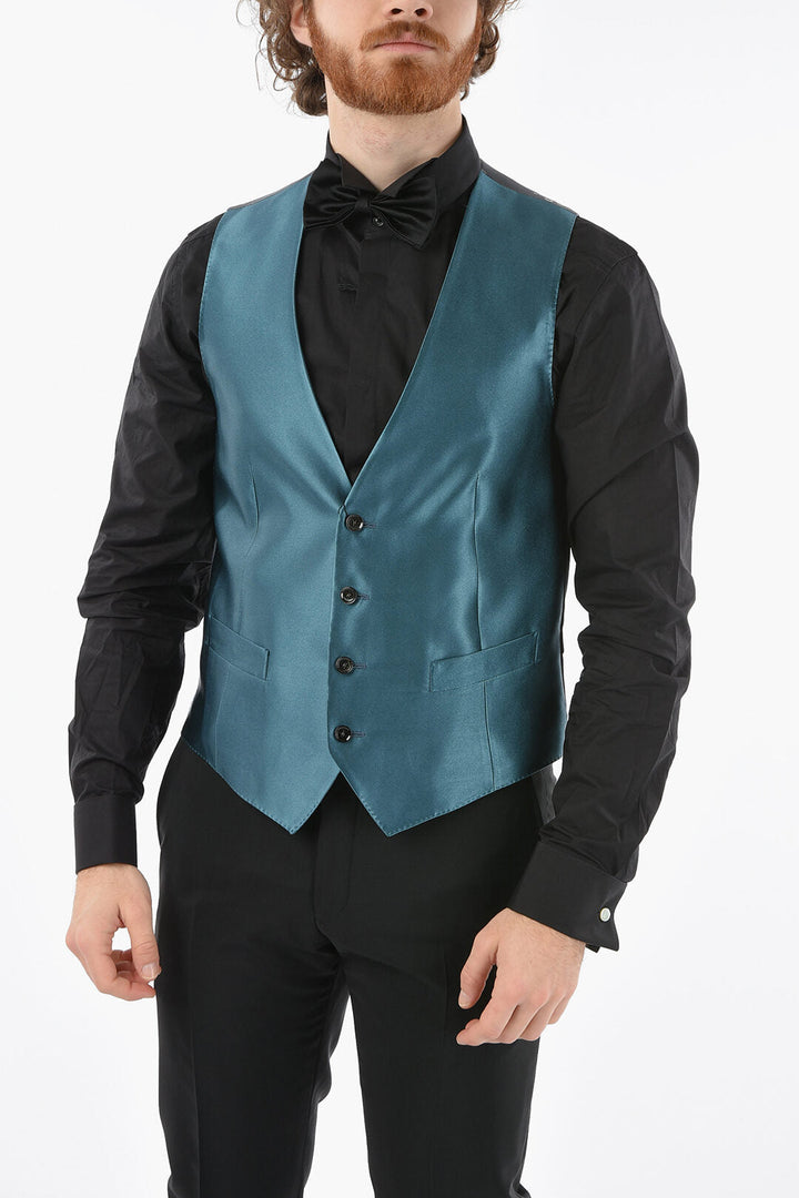 Corneliani CC COLLECTION Two-Tone Silk CERIM.REFINED Waistcoat