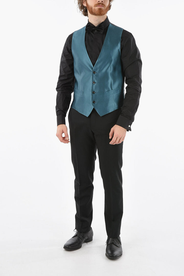 Corneliani CC COLLECTION Two-Tone Silk CERIM.REFINED Waistcoat