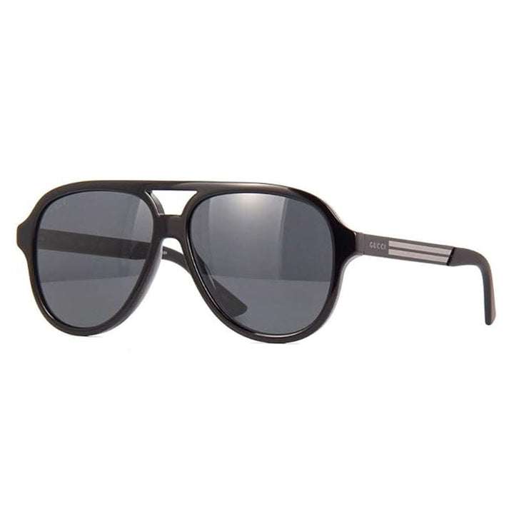 Gucci Sunglasses Aviator Full Rim, Black Frame and Grey Lens GG0688S001