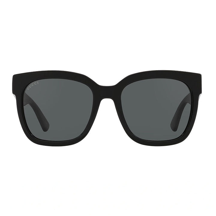 Gucci Sunglasses Square Full Rim, Black Frame and Grey Lens GG0034SN001
