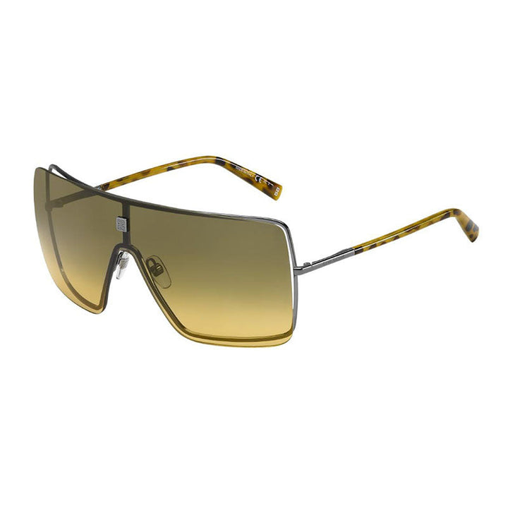 Givenchy Sunglasses Shield Full Rim, Ruthenium Yellow Frame and Brown Gradient Ochra Lens GV7167/S0EVOEG