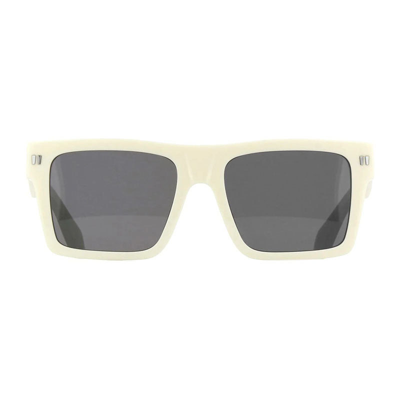 Off-White Sunglasses Square Full Rim, White Frame and Dark Grey Lens OERI109LAWTON0107