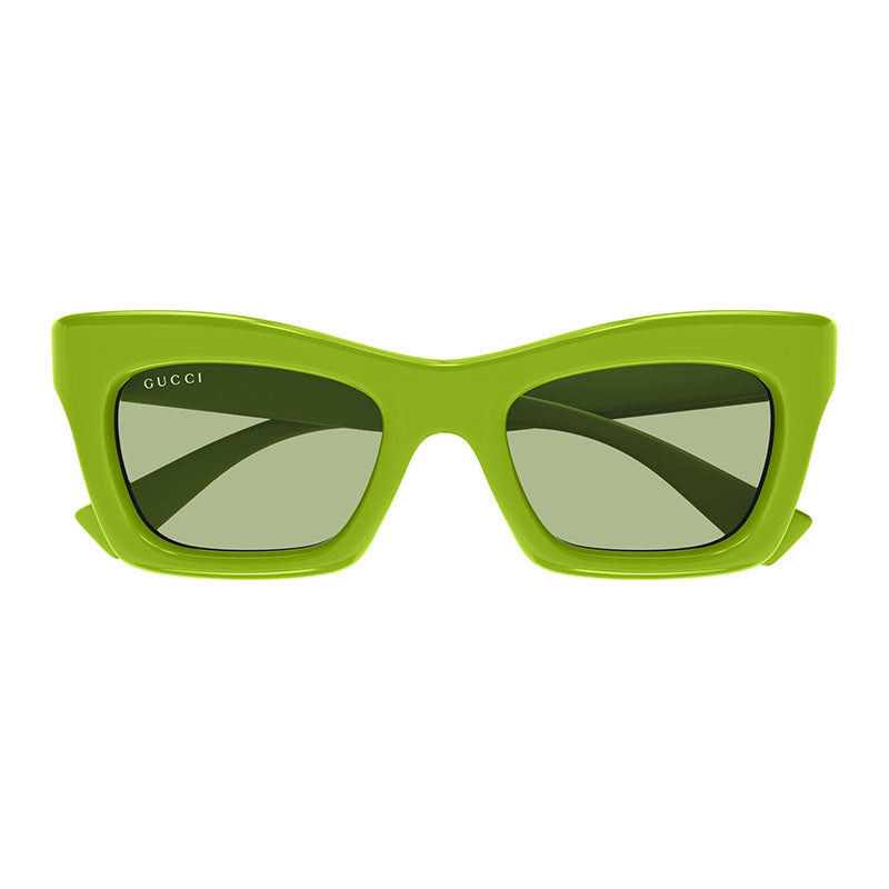 Gucci Sunglasses Cat Eye Full Rim, Shiny Acid Green Frame and Green Lens GG1773S006