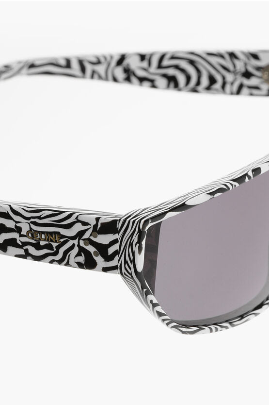 Accessories - Sunglasses - Celine Animal Patterned Frame Shield Sunglasses - 3665951610868 - Ask Me Wear