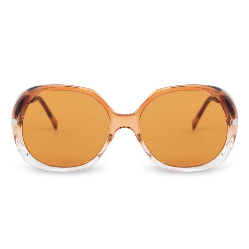 CelineSunglasses - Celine Round Full Rim, with a Transparent Brown frame and Brown lens. - CL40036U50E - Ask Me Wear