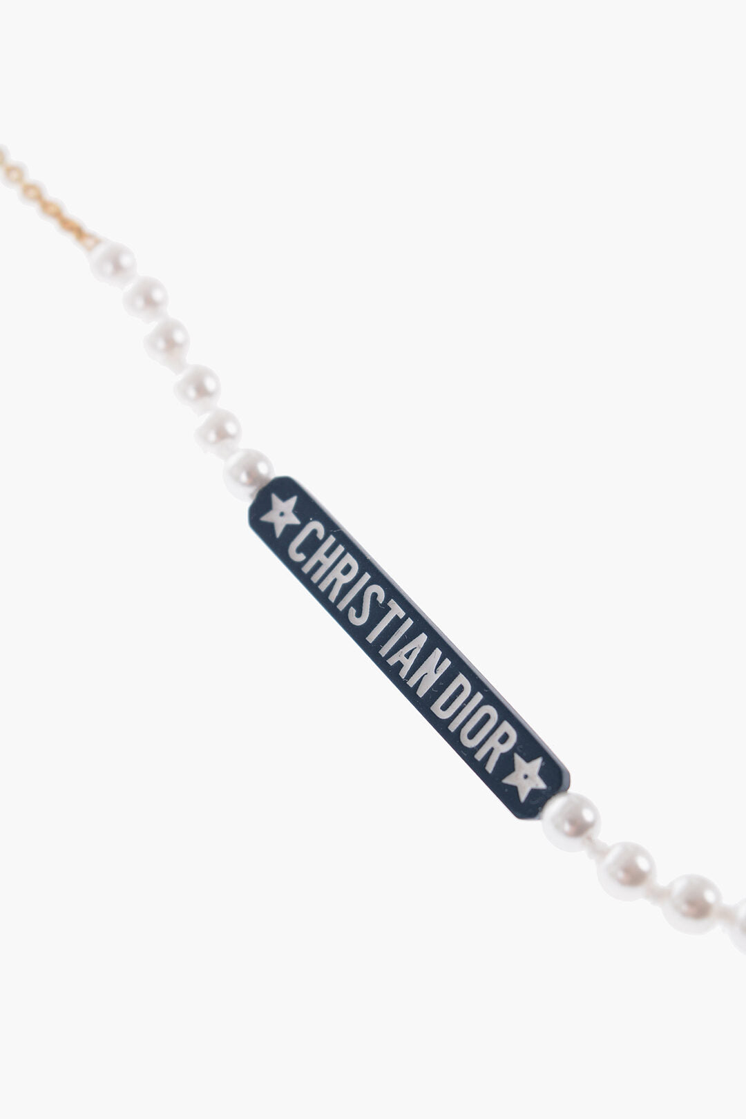 Dior Chain Airpords Holder Necklace with Decorative Beads