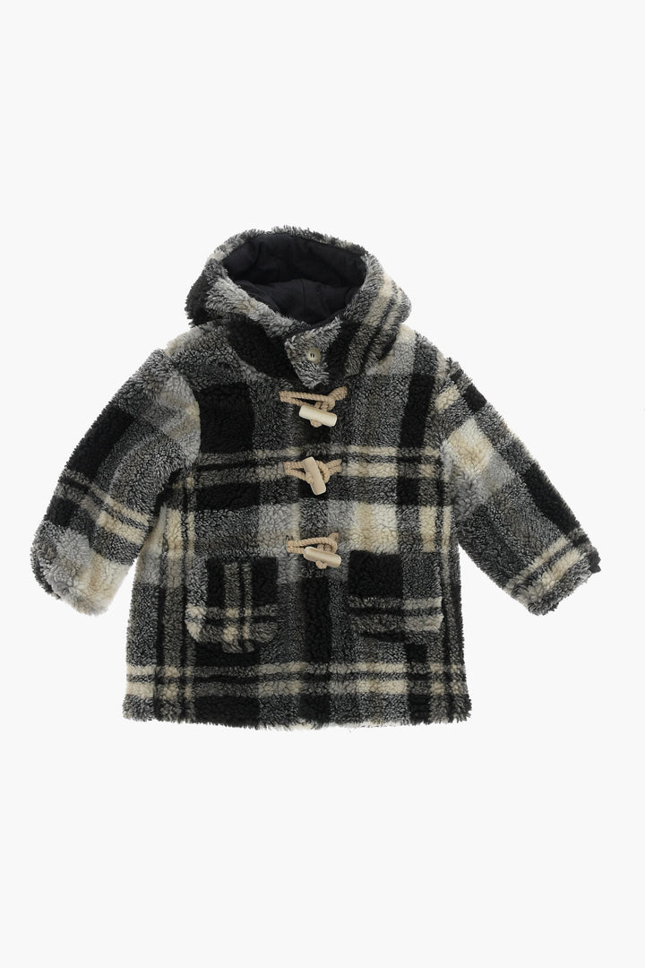 il gufo Check Fleeced Coat with Hood