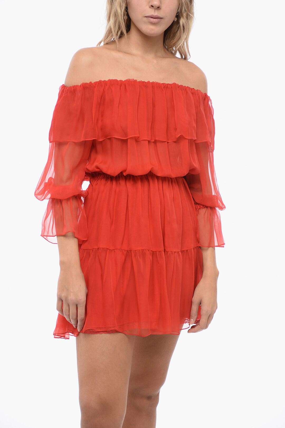 Gucci Chiffon Pleated Dress