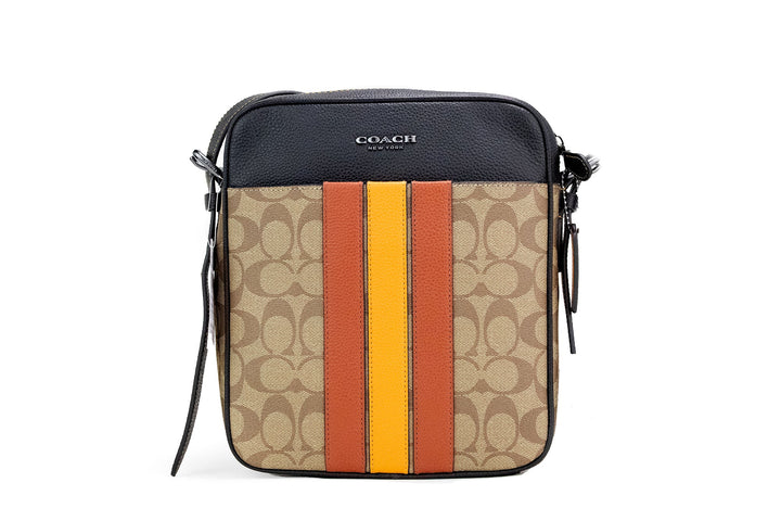  - COACH Hudson 21 Signature Varsity Stripe Coated Canvas Crossbody Bag - 55255 - Ask Me Wear