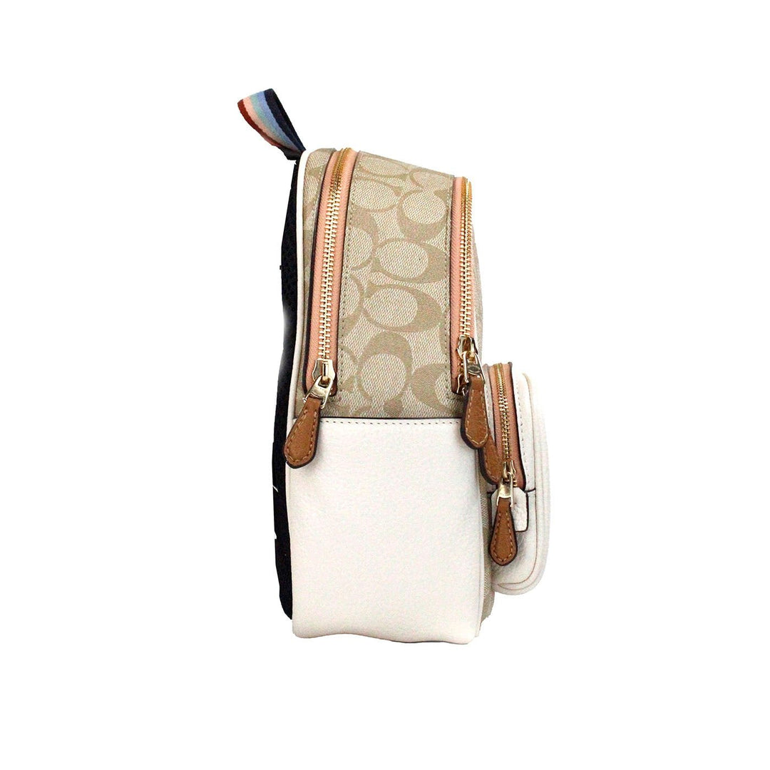  - COACH Mini Court Signature Pear Motif Shoulder Backpack Bookbag Bag Chalk Taffy - 84919 - Ask Me Wear