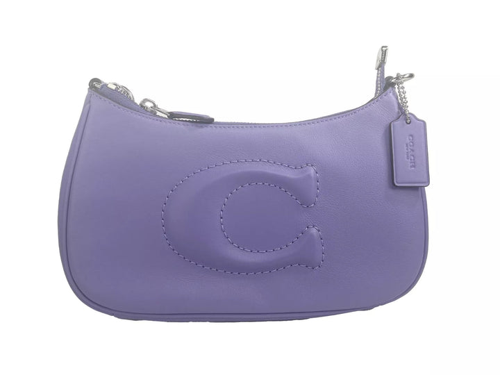  - COACH Teri Smooth Leather Crossbody Bag Purse Purple - 90130 - Ask Me Wear