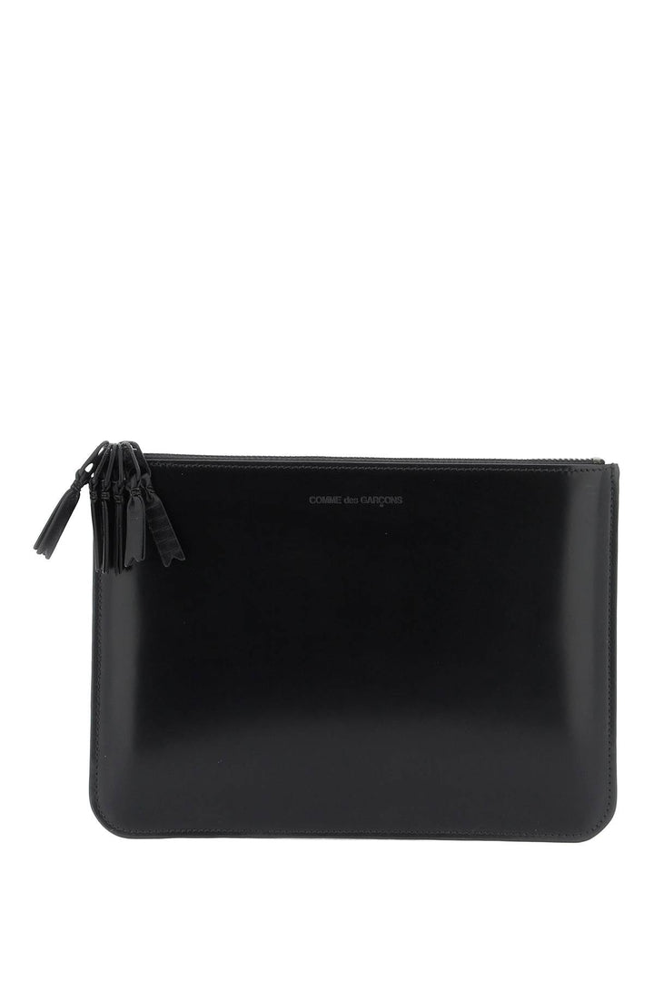 Bags - Comme Des Garcons Wallet Brushed Leather Multi - Zip Pouch With - 241694FPG000008 - BLACK - os - Ask Me Wear