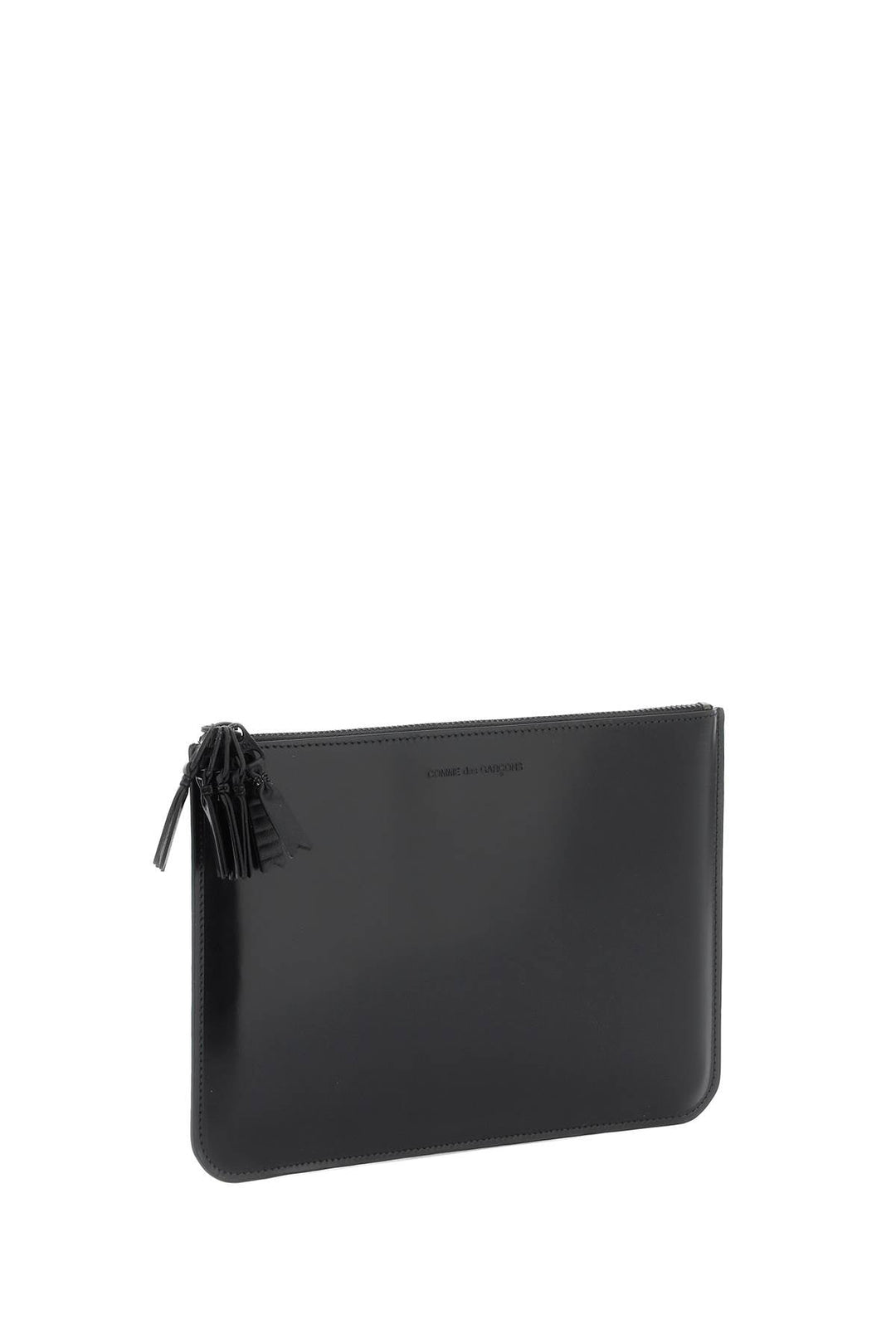 Bags - Comme Des Garcons Wallet Brushed Leather Multi - Zip Pouch With - 241694FPG000008 - BLACK - os - Ask Me Wear