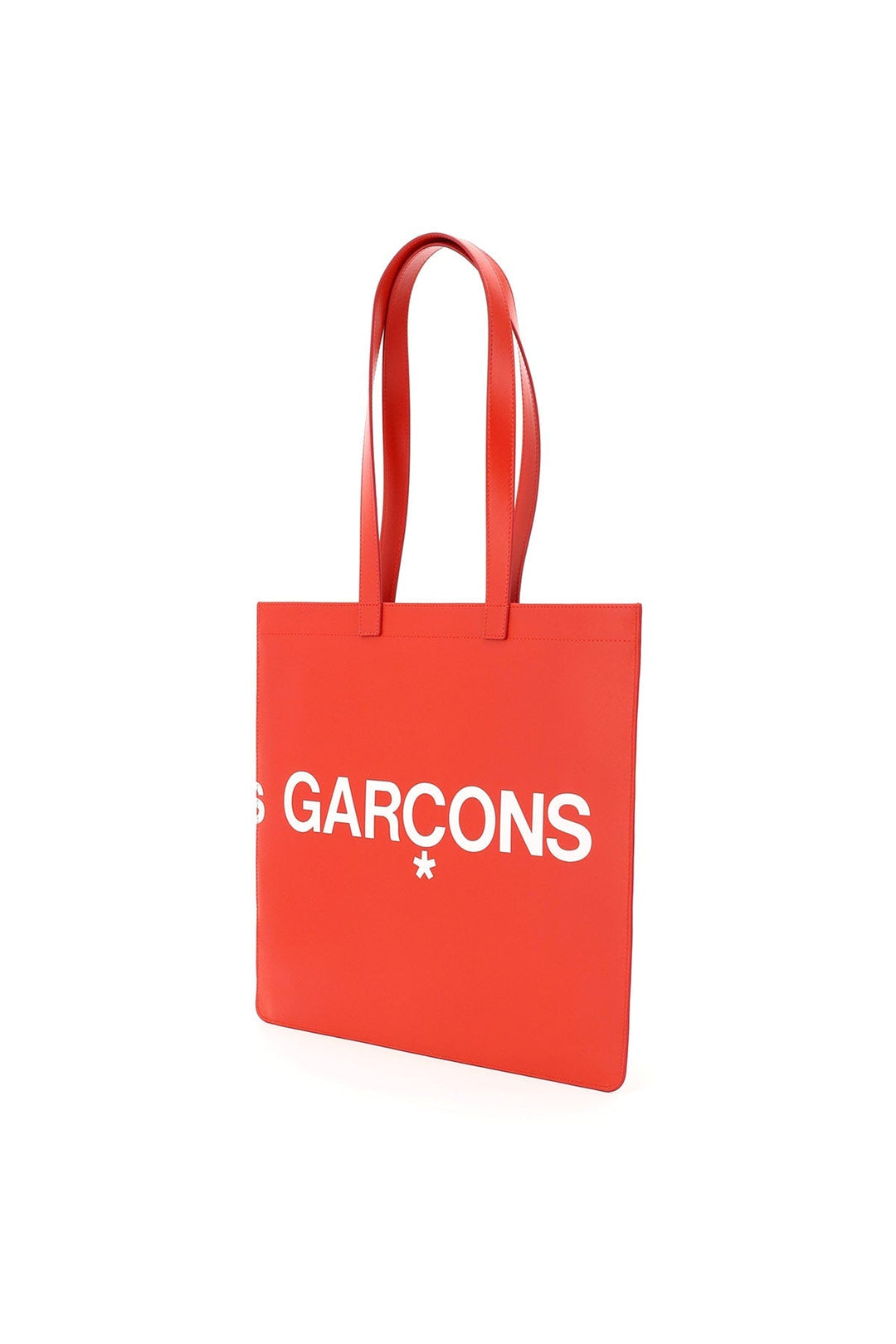 Bags - Comme Des Garcons Wallet Leather Tote Bag With Logo - 241694FBS000001 - RED - os - Ask Me Wear