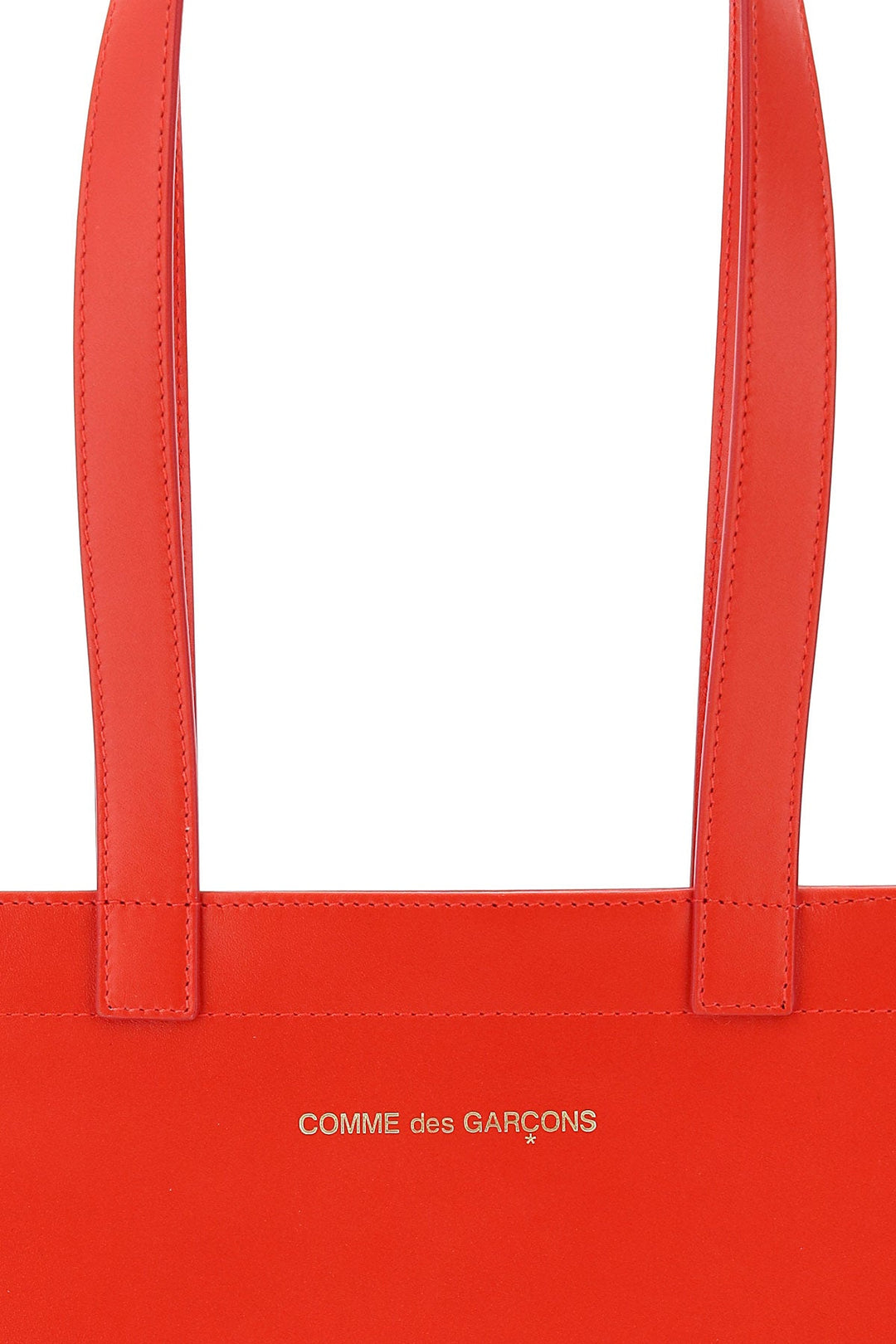 Bags - Comme Des Garcons Wallet Leather Tote Bag With Logo - 241694FBS000001 - RED - os - Ask Me Wear