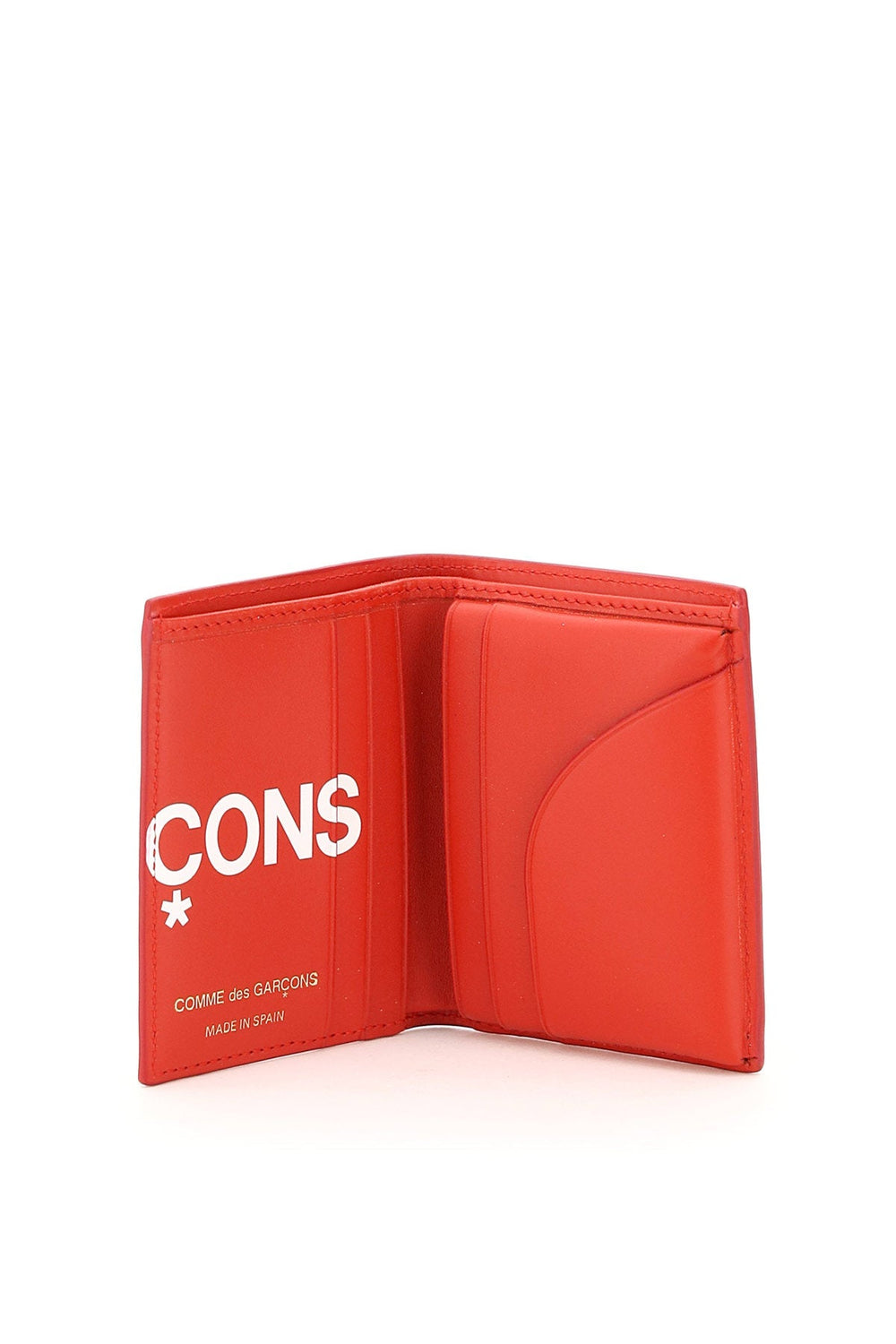 Bags - Comme Des Garcons Wallet Small Bifold Wallet With Huge Logo - 241694FPG000007 - RED - os - Ask Me Wear