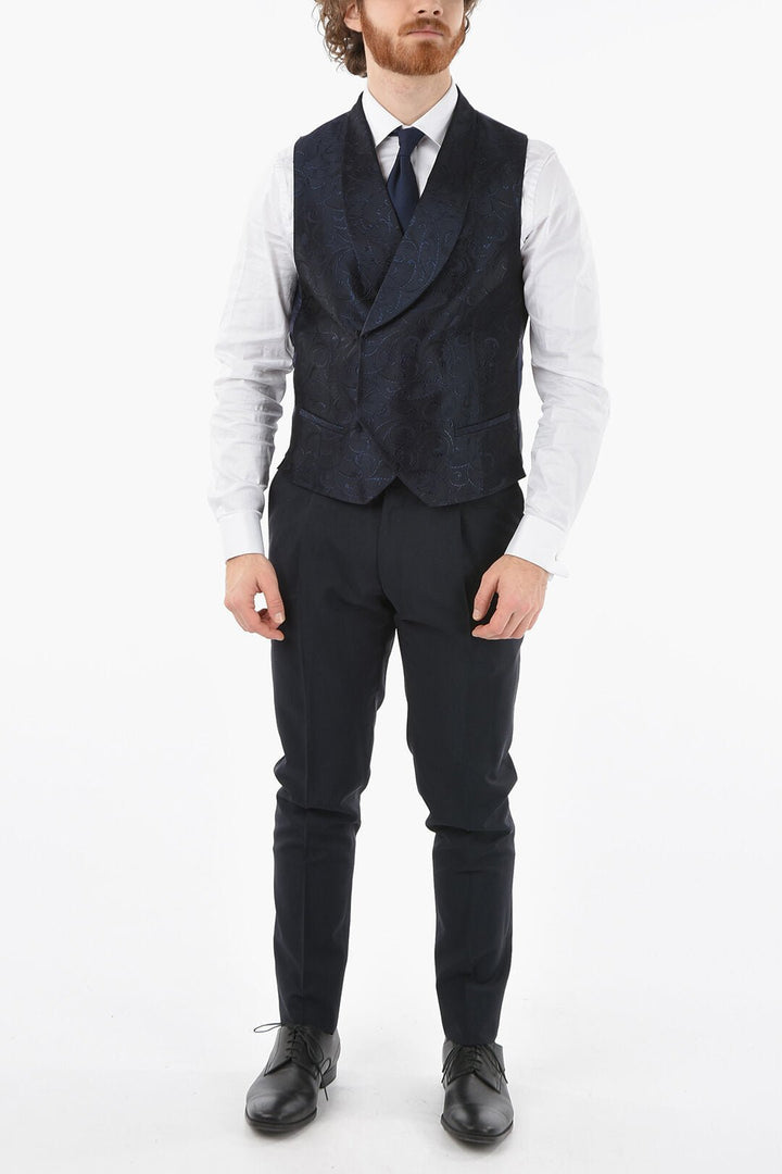 Other - Corneliani CC COLLECTION Embroidered CERIM. RESET Waistcoat with Hidden - 8703001800496 - Ask Me Wear