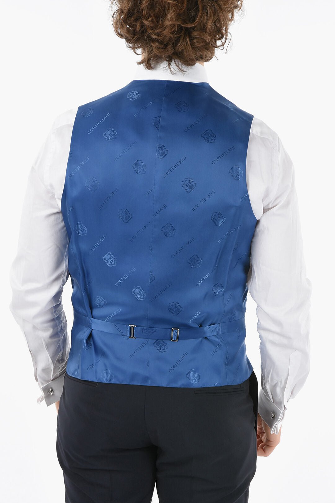 Other - Corneliani Checked Silk ACADEMY CERIMONIA Double Breasted Waistcoat - 8703010380491 - Ask Me Wear