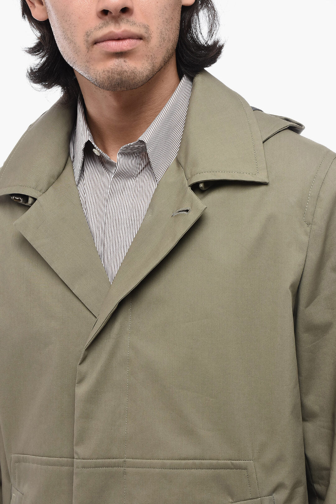 Other - Corneliani Cotton - blended Trench with Removable Hood - 2050011073560 - Ask Me Wear