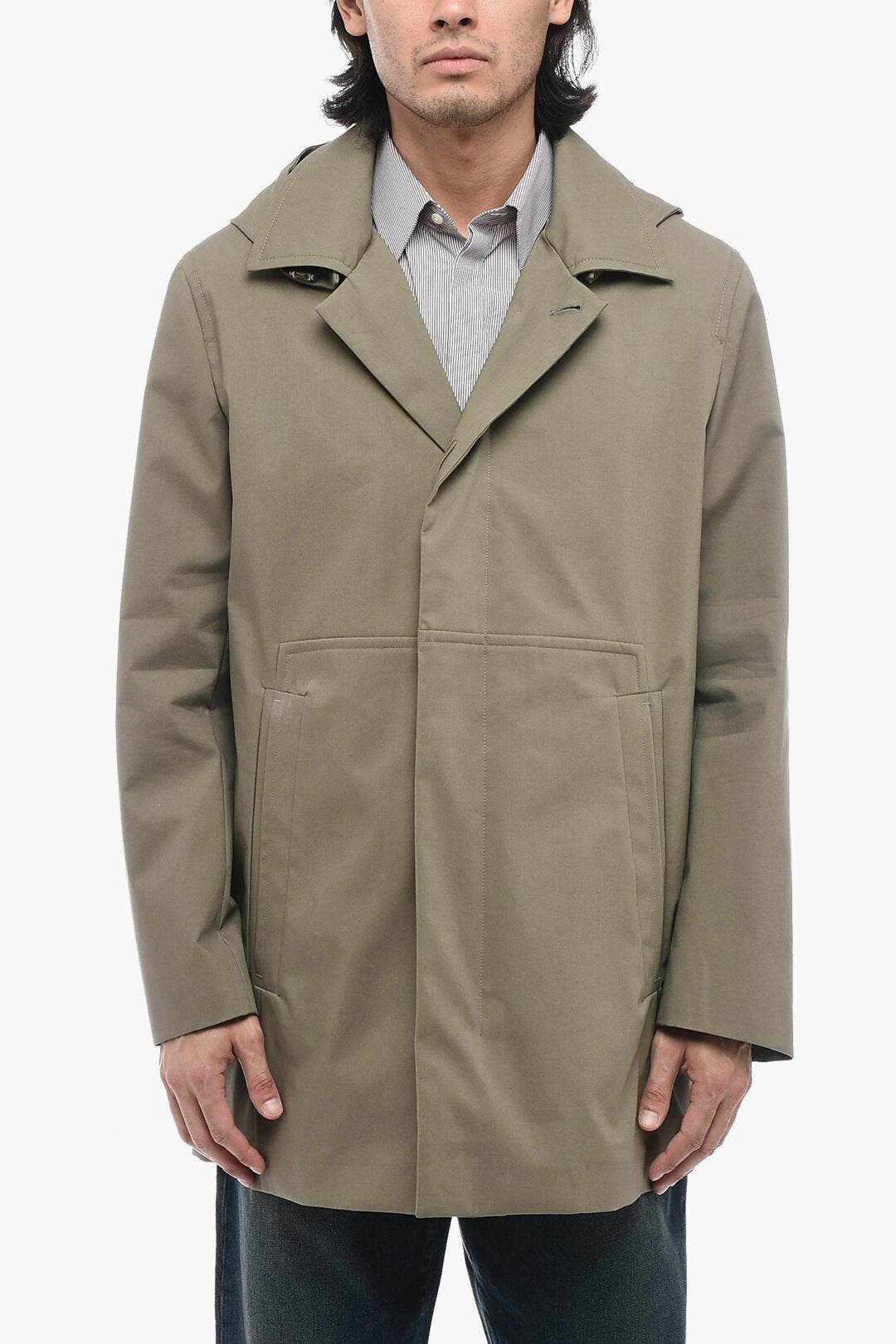 Other - Corneliani Cotton - blended Trench with Removable Hood - 2050011073560 - Ask Me Wear