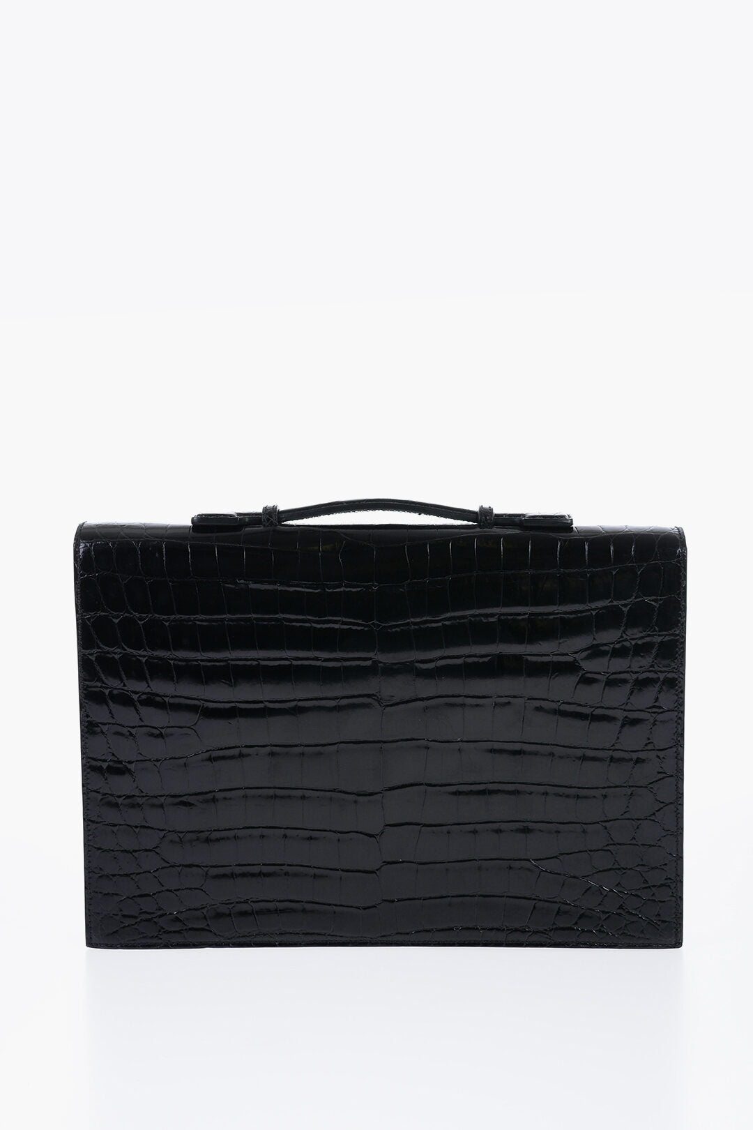 Bags - Corneliani Crocodile Leather Business Bag with Snap Closure - 2050002947412 - Ask Me Wear