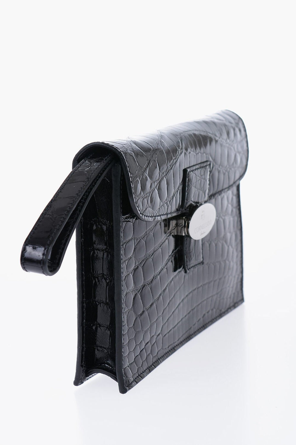 Bags - Corneliani Crocodile Leather Clutch with Snap Closure - 2050002749436 - Ask Me Wear