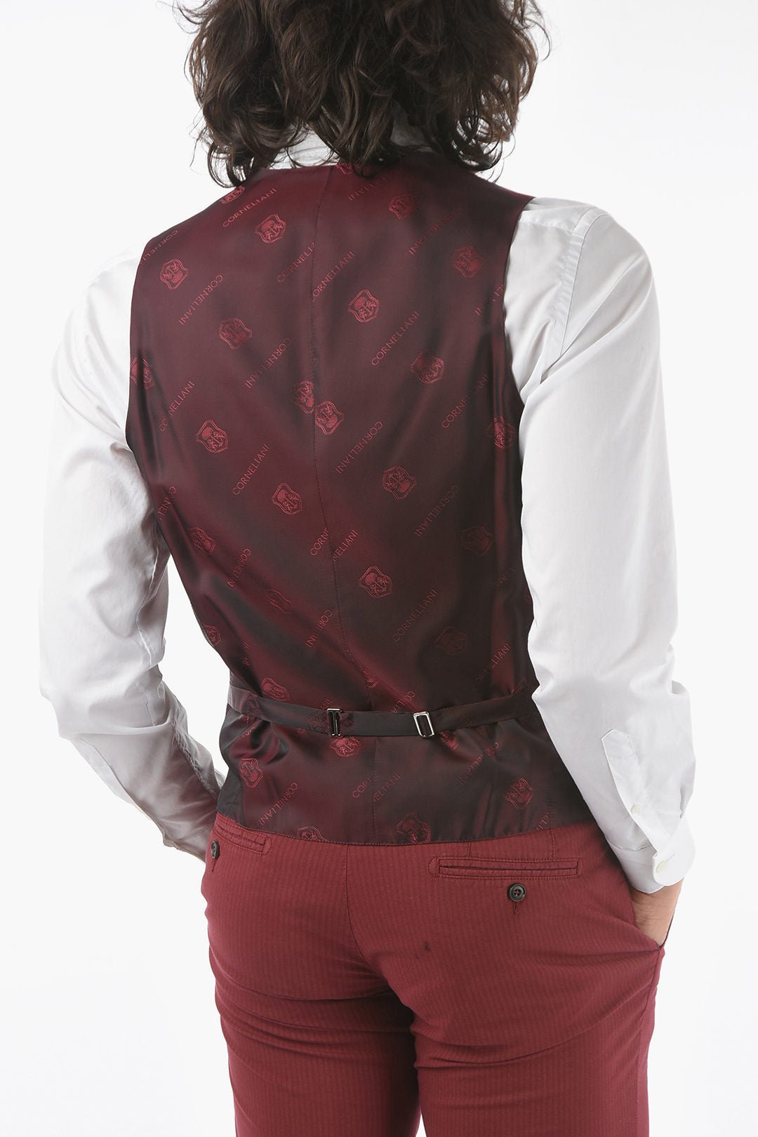 Other - Corneliani Patterned Silk CERIM.ACADEMY Double Breasted Waistcoat - 8703006330493 - Ask Me Wear