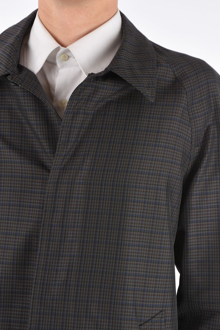 Other - Corneliani shephard's check hidden closure balmacaan coat - 2050004108965 - Ask Me Wear