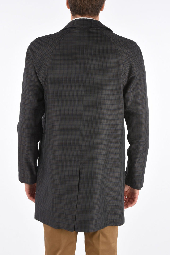 Other - Corneliani shephard's check hidden closure balmacaan coat - 2050004108965 - Ask Me Wear