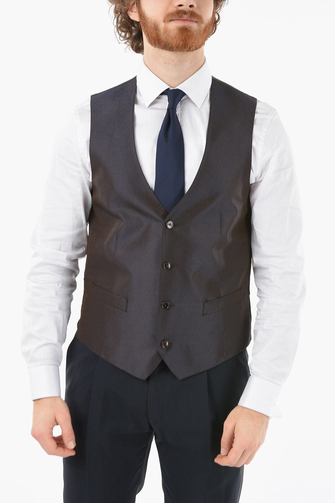 Other - Corneliani Silk 4 - Buttons ACADEMY CERIMONIA Waistcoat - 8703005880494 - Ask Me Wear