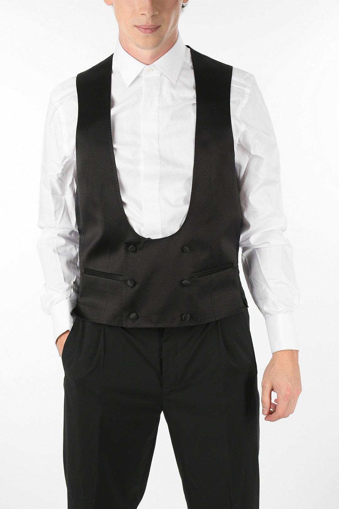 Other - Corneliani Silk Double Breasted ACADEMY CERIMONY Waistcoat - 8703005850497 - Ask Me Wear