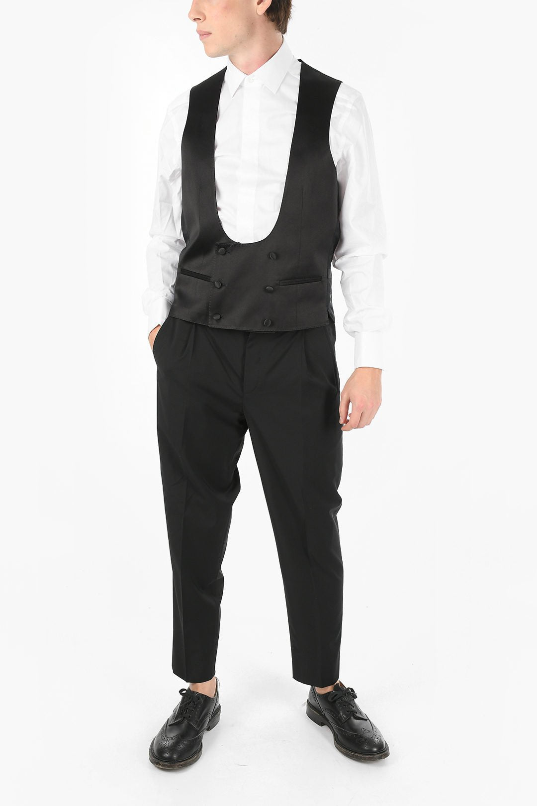 Other - Corneliani Silk Double Breasted ACADEMY CERIMONY Waistcoat - 8703005850497 - Ask Me Wear