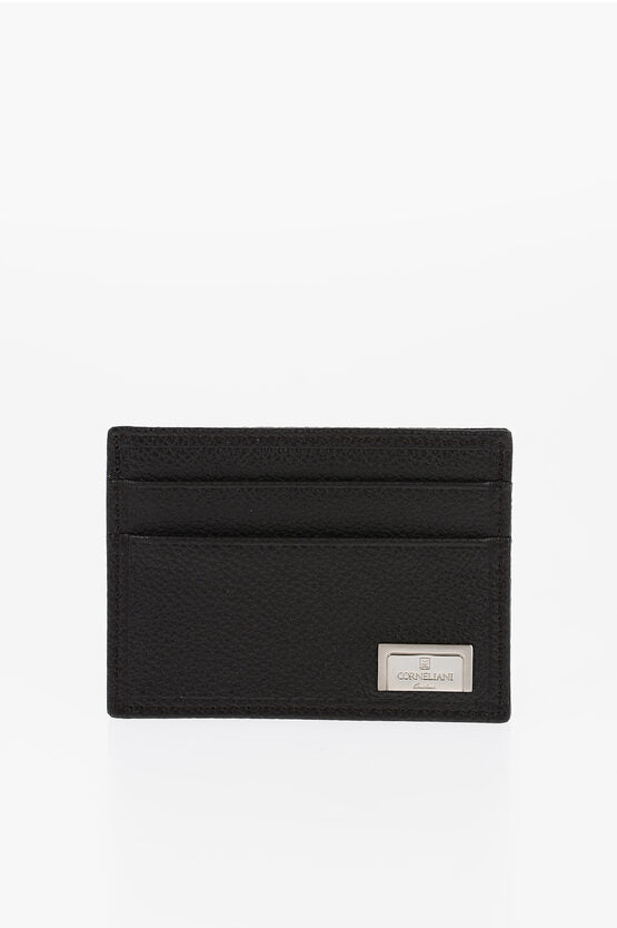 Accessories - Wallets & Card Holders - Corneliani Textured Leather Card Holder - 9990000795598 - Ask Me Wear