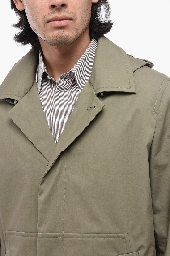 Corneliani Cotton-blended Trench with Removable Hood