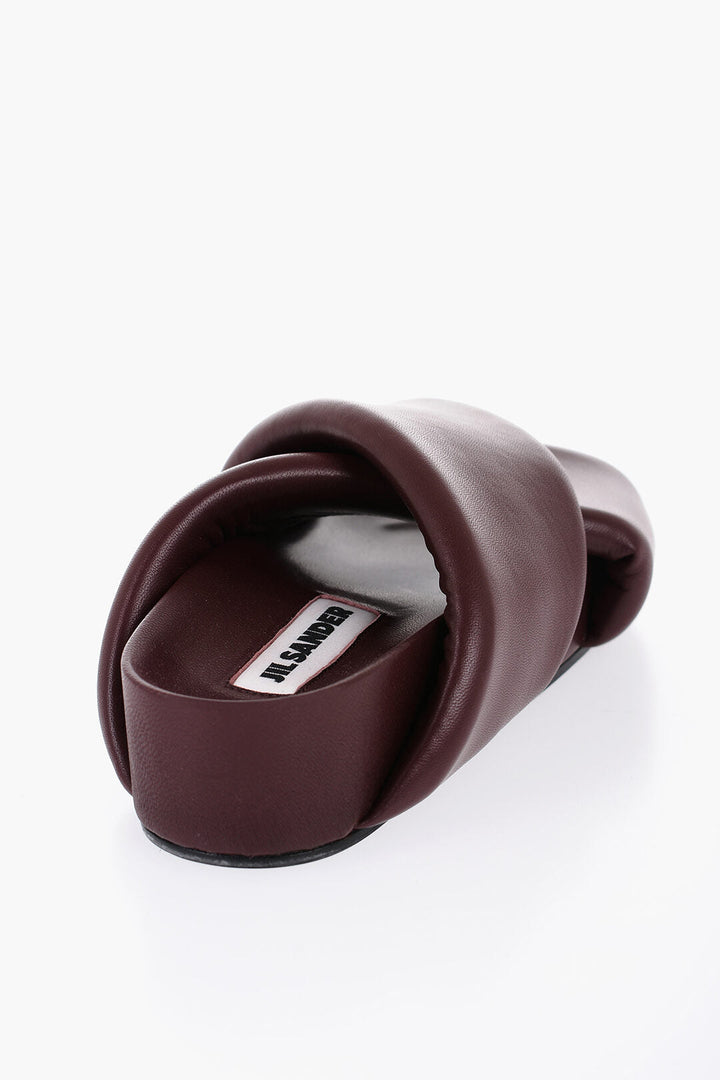 Jil Sander Criss Cross Designed Leather Sandals