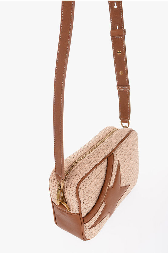 Golden Goose Crochet and Leather STAR Crossbody Bag