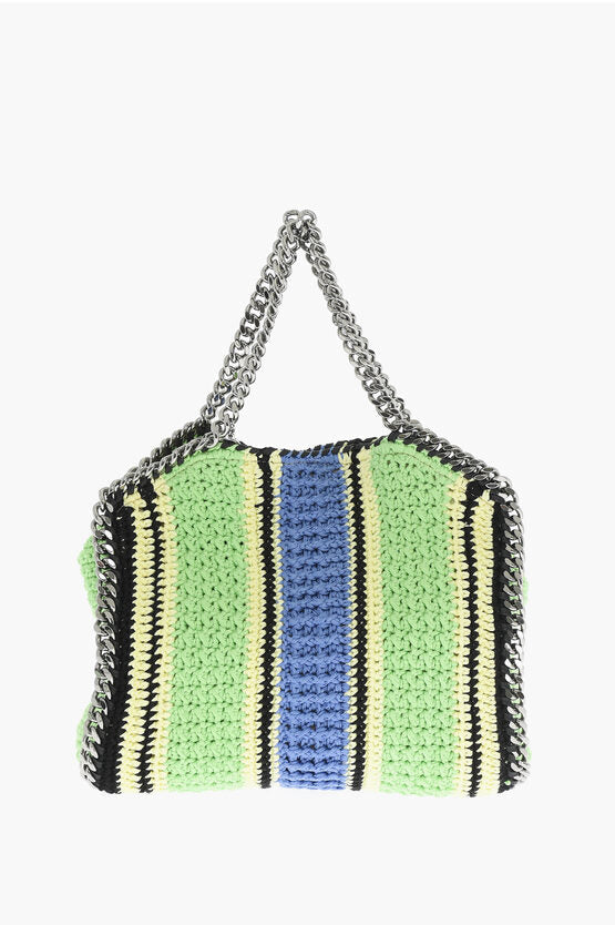 Stella McCartney Crochet Tote Bag with Chain Shoulder Strap