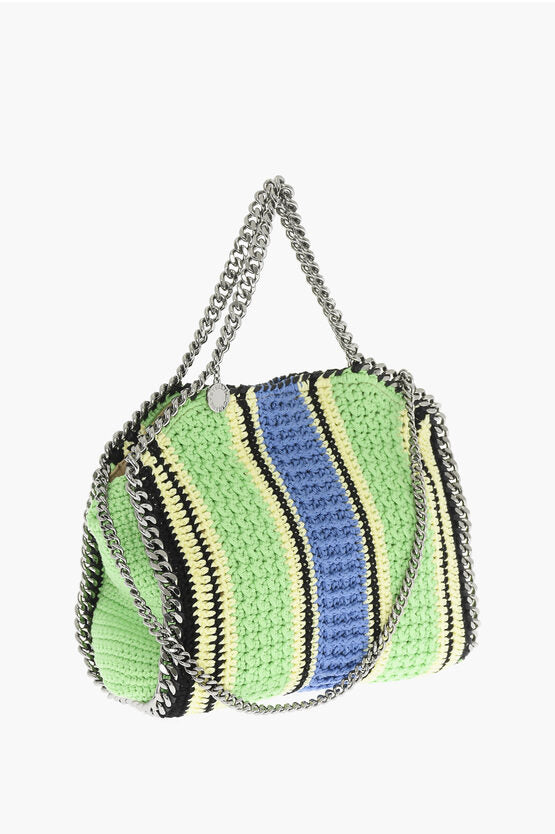 Stella McCartney Crochet Tote Bag with Chain Shoulder Strap