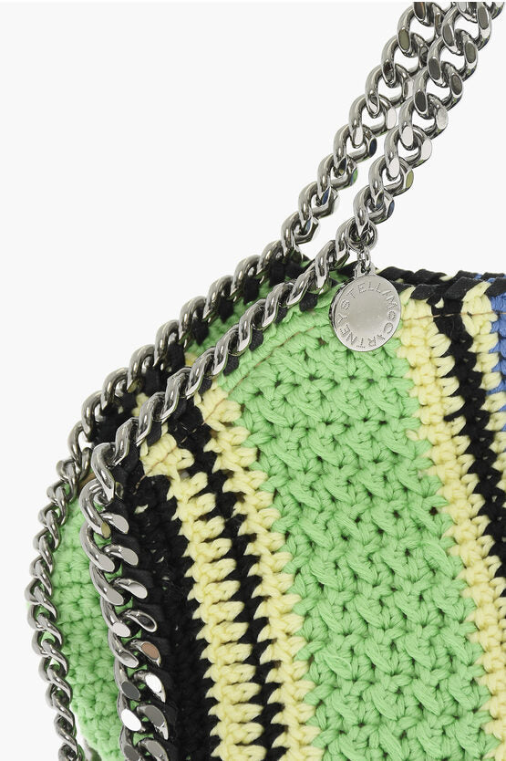 Stella McCartney Crochet Tote Bag with Chain Shoulder Strap