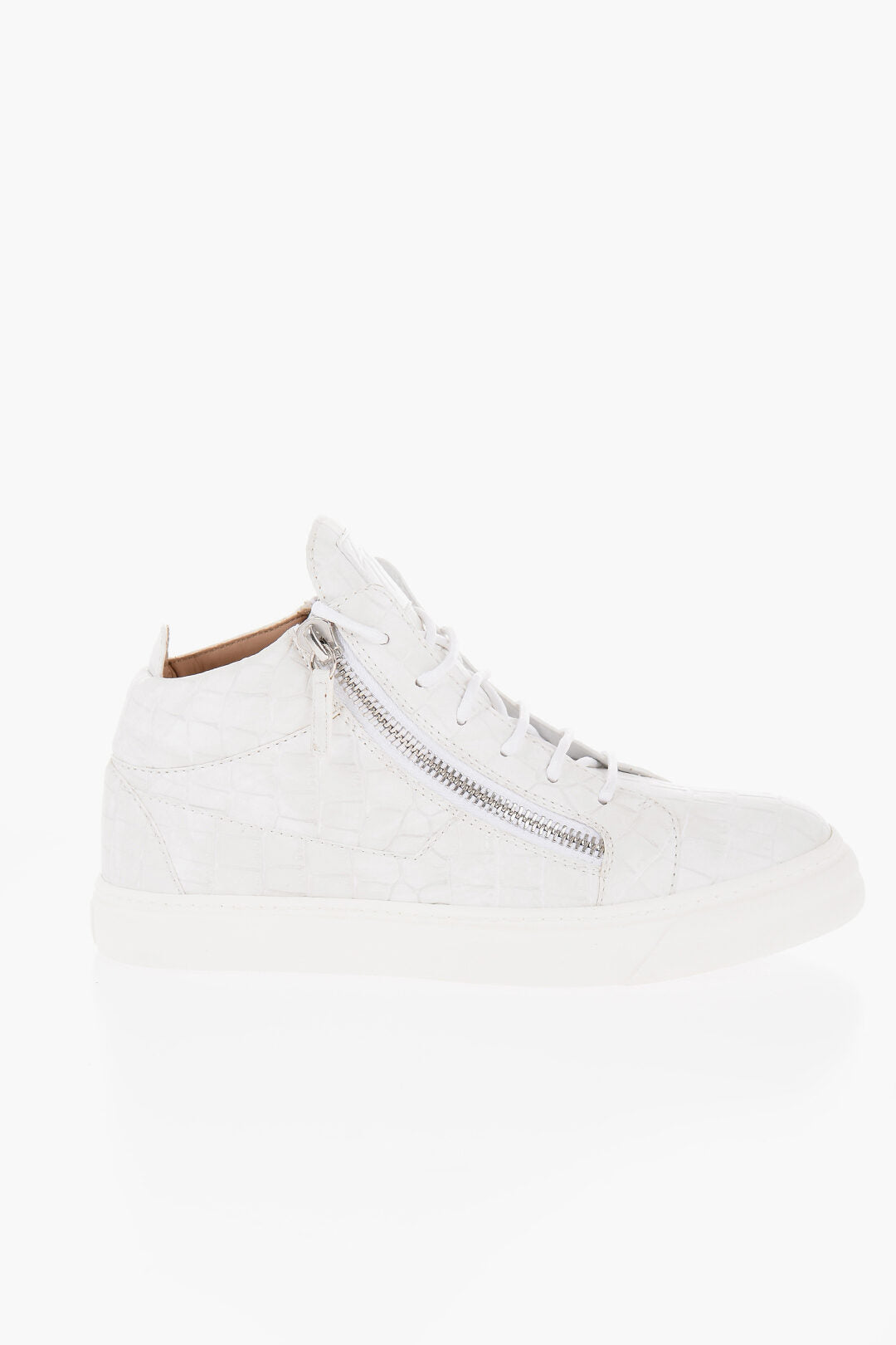 Giuseppe Zanotti Crocodile Faux Leather Effect High-Top Sneakers