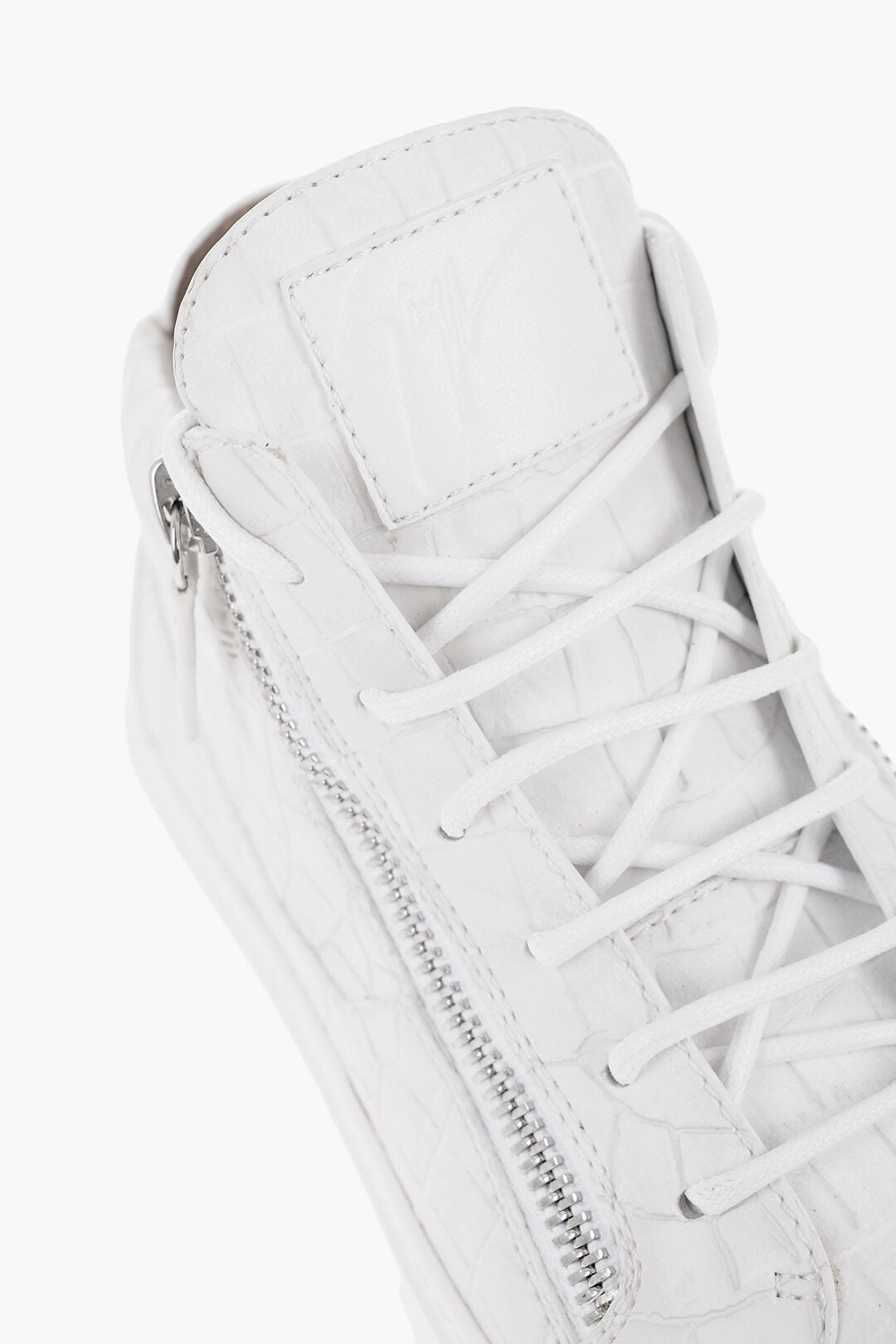 Giuseppe Zanotti Crocodile Faux Leather Effect High-Top Sneakers