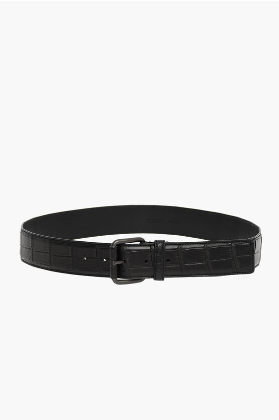 Bottega Veneta Crocodile Leather SOFT Belt 85 Belts