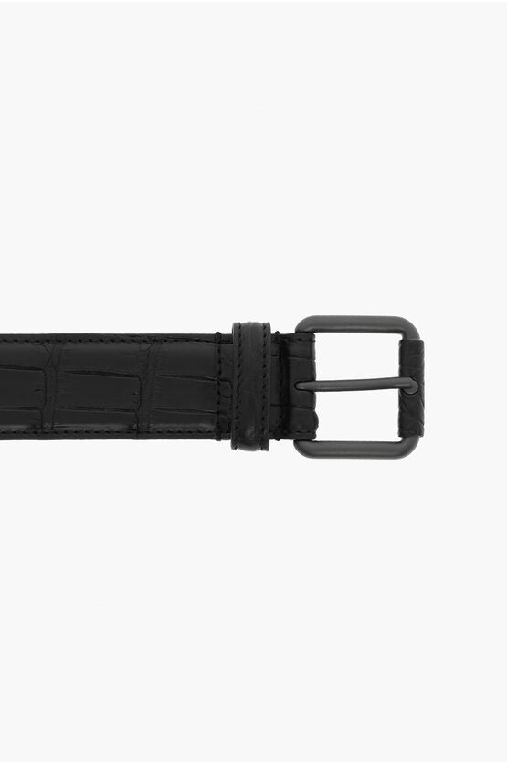 Bottega Veneta Crocodile Leather SOFT Belt 85 Belts