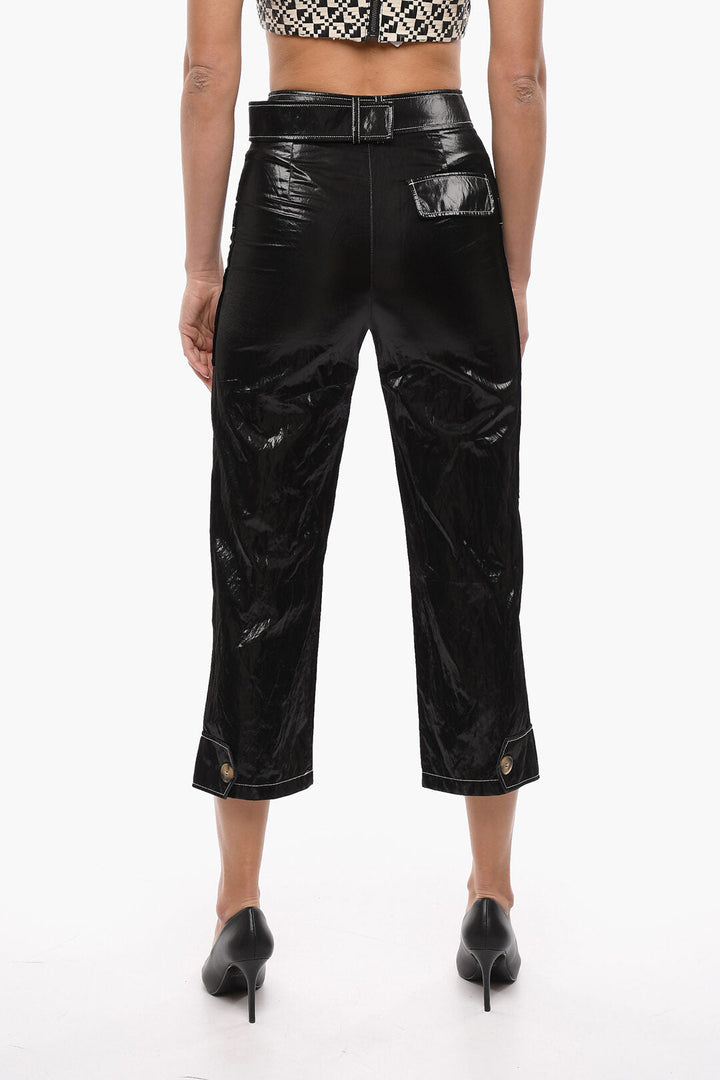 Rejina Pyo Cropped Fit Coated Fabric Cargo Pants